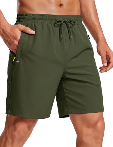 MAGCOMSEN Mens Hiking Shorts 7" Quick Dry Lightweight 3 Zipper Pockets Summer Workout Gym Athletic Running Shorts Men in Saudi Arabia