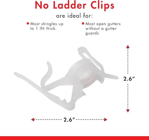 No Ladder 25 Count Clear Gutter and Shingle Clips by Dyno Seasonal Solutions - Each Box Decorates Up to 50' in Saudi Arabia