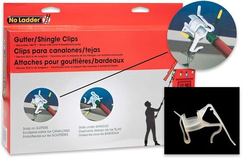 No Ladder 25 Count Clear Gutter and Shingle Clips by Dyno Seasonal Solutions - Each Box Decorates Up to 50' in Saudi Arabia