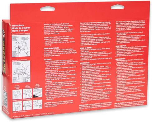 No Ladder 25 Count Clear Gutter and Shingle Clips by Dyno Seasonal Solutions - Each Box Decorates Up to 50' in Saudi Arabia