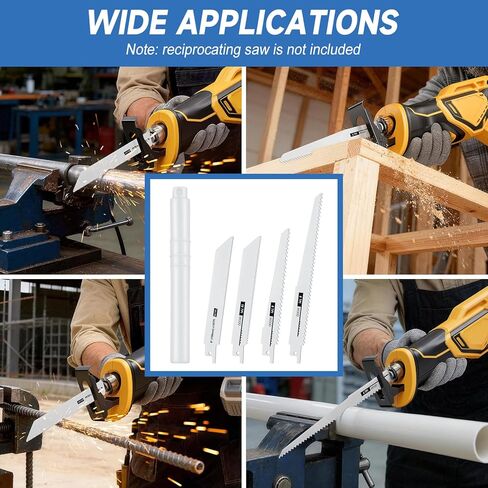 Reciprocating Saw Cordless for De-walt 20V Battery, Brushless Cordless Sawzall with Variable Speed(Max 3500SPM), 8 Blades, 1-1/8" Stroke Length, Tool‑Free Blade Change, for Wood PVC Metal Pipe Cutting in Saudi Arabia