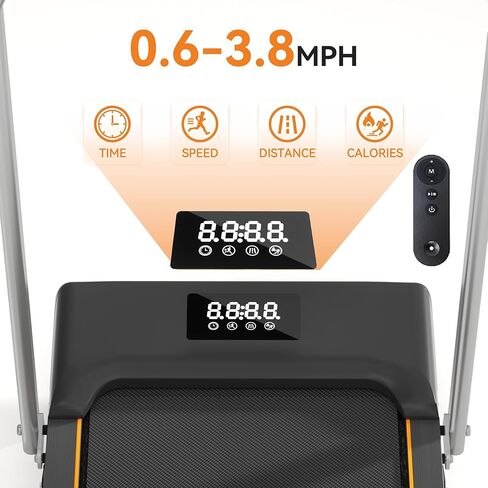 Foldable Walking Pad Treadmill, 2.0HP Motor, LED Display, 220 Lbs Capacity, Ultra-Slim 2-in-1 Design with Remote Control, 0-8% Incline, Quiet Under Desk for Home Office (W3-110-US) in Saudi Arabia