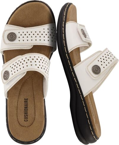 CUSHIONAIRE Women's Betsy comfort footbed slide Sandal with adjustable straps and +Comfort in Kuwait