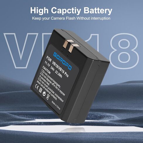 حزمة بطارية بديلة ليثيوم أيون عالية السعة VB18 (عبوتان) لسلسلة Godox VING V850/V850II وV860 Speedlite - متوافقة مع فلاش الكاميرا V860، V860II، V860C/N/S/F/O in Kuwait