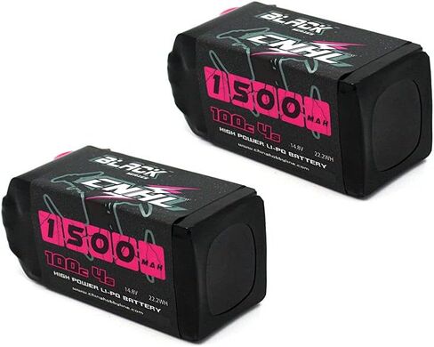CNHL 1500MAH 130C 4S LIPO بطارية 14.8 فولت مع سدادة XT60 لسباق FPV Drone Racing RC Quadcopter Airplane Boat Car (حزمان) in Kuwait