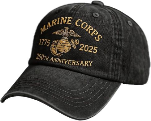 Marine Corps 250th Anniversary Baseball Cap for Men Cap Retro Marine Veteran，Hat Gifts Veterans in Saudi Arabia