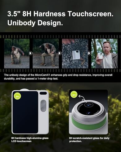كاميرا رقمية MicroCam X1 4K مع مجهر 400X، لقطات حقيقية بدقة 4K، تركيز تلقائي، شاشة لمس LCD مقاس 3.5 بوصة | كاميرا مدمجة للتصوير الفوتوغرافي | هدايا مثالية للنساء والأطفال | 64 جيجابايت in Kuwait