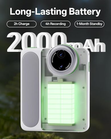 كاميرا رقمية MicroCam X1 4K مع مجهر 400X، لقطات حقيقية بدقة 4K، تركيز تلقائي، شاشة لمس LCD مقاس 3.5 بوصة | كاميرا مدمجة للتصوير الفوتوغرافي | هدايا مثالية للنساء والأطفال | 64 جيجابايت in Kuwait