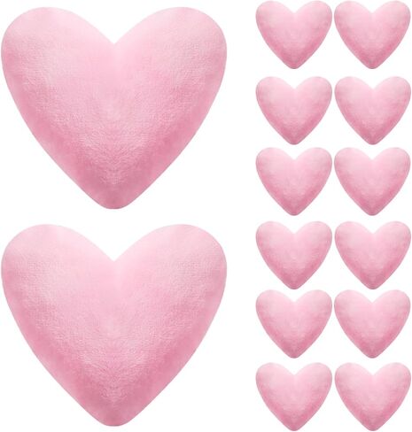 PullCrease 24 Pcs Valentine's Day Heart Shaped Plush Pillows Stuffed Plush 5.5" Soft & Fluffy Valentine's Day Decor & Gifts for Parties Weddings & More (Red) in Saudi Arabia