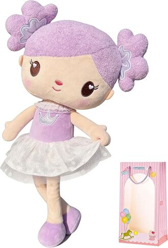 Dloveleya Dolls First Baby Girl Gifts Soft Studged Doll Yellow 15 "مع حقيبة هدايا in Kuwait