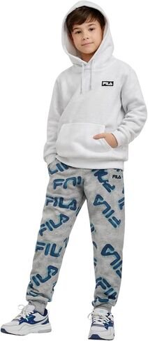 بنطال رياضي نشط للأولاد من Fila - بنطال رياضي من الصوف عالي الأداء - بنطال رياضي للأولاد (S-XL) in Kuwait