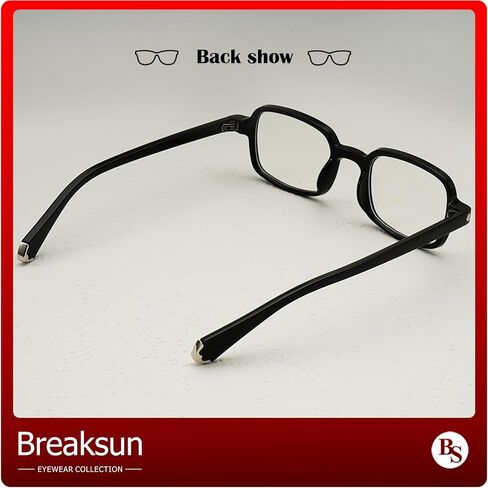 نظارات Breaksun Fashion مستطيلة للنساء والرجال، نظارات ضيقة مربعة زرقاء اللون تحجب الضوء بعدسات شفافة in Kuwait
