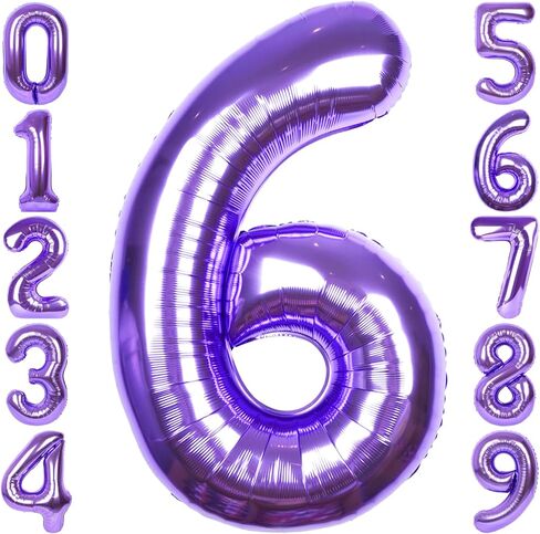 7 بالون رقم 40 بوصة لصبي أو فتاة كبيرة الأرجواني 0-9 رقائق مايلر كبيرة 7 رقم بالون سعيد 7th حفلات عيد ميلاد الزخارف لوازم الذكرى السنوية in Saudi Arabia