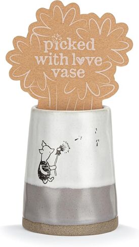 DEMDACO Picked with Love Vase for Fresh or Artificial Flowers 2 x 3 Inch Ceramic Stoneware Friendship in Saudi Arabia