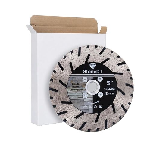 5 Inch Granite Cutting Blades Turbo Rim Diamond Cutting Disc, Saw Blades Two-in-One Design with 5/8"-11 Flange for Cutting or Grinding Granite Marble Concrete Brick in Kuwait