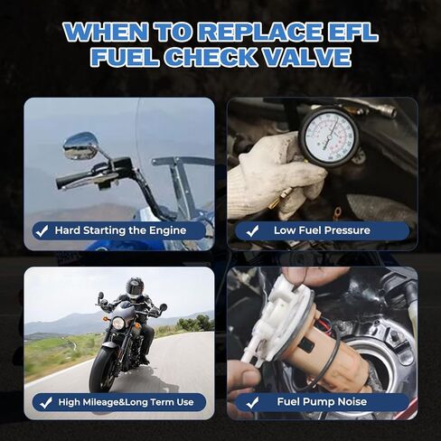 جزء صمام فحص الوقود من JERBOR EFI لعام 2003-2007 Harley Toring Road King Road Glide Street Glide Electra Glide، خرطوم خط وقود خزان الغاز المتين لملحقات Harley FLHR FLTR FLHX FLHT in Saudi Arabia