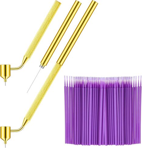 Tondiamo 100 Pack 0.5 mm Touch up Paint Brushes Paint Repair Pen Gold Writer Paint Applicator Pen Detailing Fluid Writer Pen Disposable Micro Applicators for Auto Repair Chip Automotive Scratch in Saudi Arabia