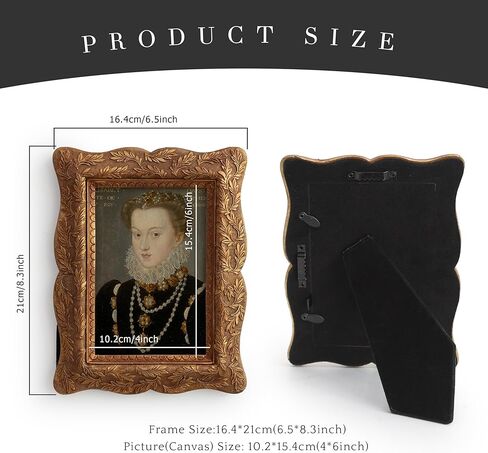 Zelvix Vintage Picture Frames 4×4, Gold Round Antique Picture Frame with Real Glass, Bronze, Small Gold Frame Suitable for Wall Mounting and Tabletop Decorative Gallery Wall Decor Retro Home Decor in Saudi Arabia