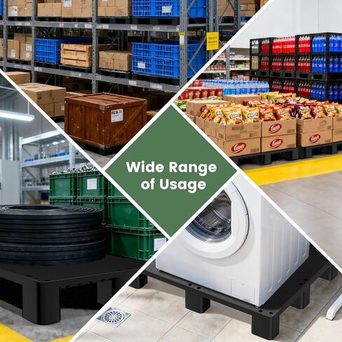 VigiFront Plastic Pallets, Plastic Pallets for Basement Storage, HDPE Lightweight Waterproof Pallet, Easy to Stack, for Indoor and Outdoor, Supermarkets and Warehouse (40'' L X 20'' W X 5.5'' H) in Saudi Arabia