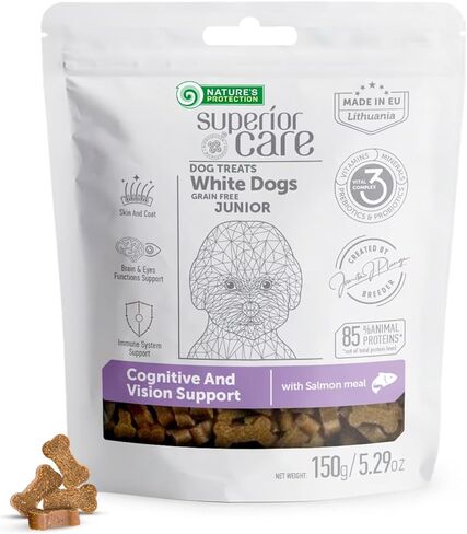 Nature's Protection Superior Care White Dogs Grain-Free Sensitive Care Treats with Salmon for Junior All Breeds 5.29 oz in Saudi Arabia