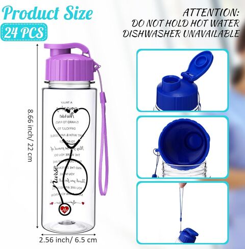Nurse Tumblers Gift Bulk 17 oz Plastic Sports Water Bottles Nurse Week Appreciation Cups Thank You Gifts for Nursing Medical Assistant Student Graduation Hospital Staff in Saudi Arabia