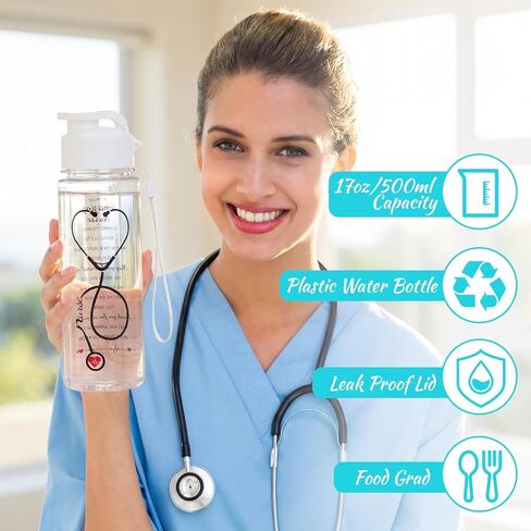 Nurse Tumblers Gift Bulk 17 oz Plastic Sports Water Bottles Nurse Week Appreciation Cups Thank You Gifts for Nursing Medical Assistant Student Graduation Hospital Staff in Saudi Arabia