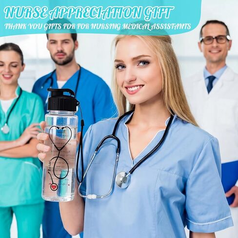 Nurse Tumblers Gift Bulk 17 oz Plastic Sports Water Bottles Nurse Week Appreciation Cups Thank You Gifts for Nursing Medical Assistant Student Graduation Hospital Staff in Saudi Arabia