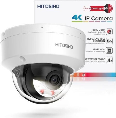 8MP Outdoor Dome PoE Camera - 4K IP Camera with Mic/Audio, Human/Vehicle Detection, Smart Hybrid Color Night, 2.8mm 114°FoV, IP67, IK08 vandalproof, H.265+, 3-Axis, 120db WDR, SD Card Slot in Saudi Arabia
