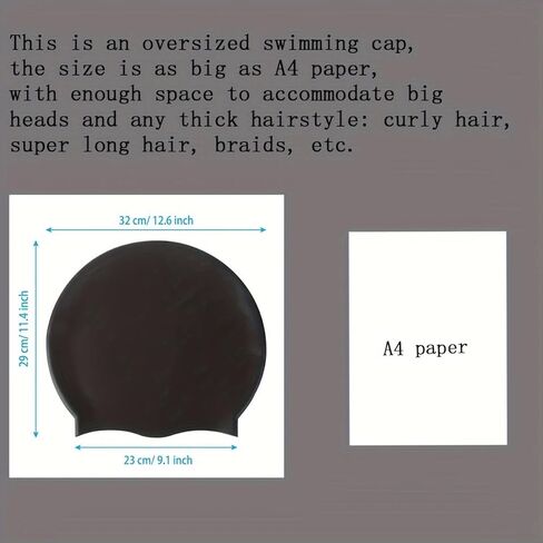 Large Swim Cap Silicone Swim Cap Keep Your Hair Dry While Swimming for Women Men Adults for Long Hair in Saudi Arabia