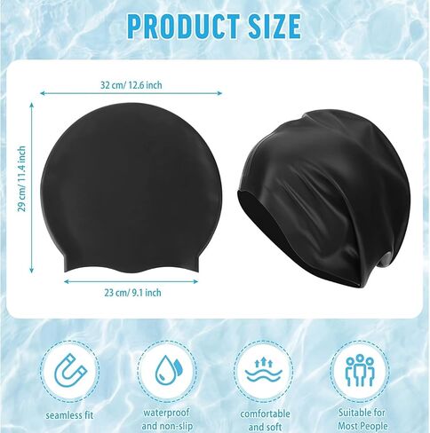 Large Swim Cap Silicone Swim Cap Keep Your Hair Dry While Swimming for Women Men Adults for Long Hair in Saudi Arabia