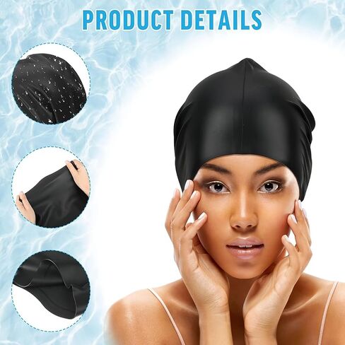 Large Swim Cap Silicone Swim Cap Keep Your Hair Dry While Swimming for Women Men Adults for Long Hair in Saudi Arabia