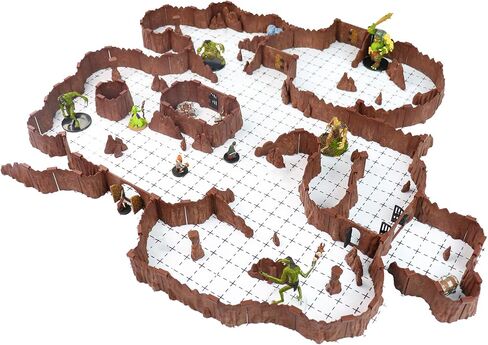 مجموعة كهف GOBLIN - MINI DUNGEON CASTLE CAVERN DND TRAILE for Tabletop RPGs و Dungeons & Dragons و Pathfinder و War Gaming والمزيد! - بواسطة DCD (64+PCS ، 1.5SQFT ، 8AREAS) in Kuwait