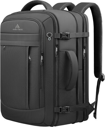 Travel Backpack, Extra Large Carry On Backpack for Men, 40L Expandable Airline Approved Water Resistant Business Luggage Suitcase Daypack Bag Fits 17 Inch Laptops, Travel Gifts for Men Women, Black in Saudi Arabia