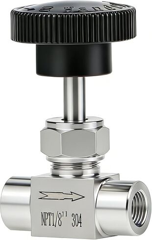 Angry Pony Stainless Steel 304 FNPT 1/2 female Straight Needle Valve, High Pressure Hydraulic Flow Control Valve for Water Oil Gas Systems, 900 PSI in Saudi Arabia