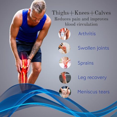 Wonder Care Compression Sleeve Ful Leg Brace for Running, Volleyball, Gym Weightlifting Bamboo Yarn Sleeve in Saudi Arabia