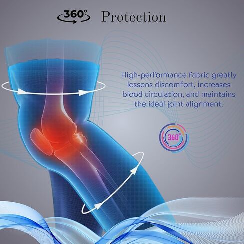 Wonder Care Compression Sleeve Ful Leg Brace for Running, Volleyball, Gym Weightlifting Bamboo Yarn Sleeve in Saudi Arabia