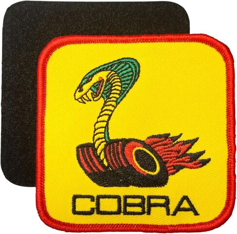 Ford Shelby Cobra Wheels Logo Patch 3 بوصة × 3 بوصة | رقعة ختم الحرارة للملابس ، سترة جان ، حقيبة ظهر سوداء ، قبعة ، سترات ، وأكثر من ذلك in Saudi Arabia