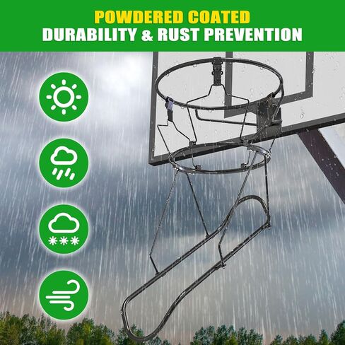 KingDolly 360° Swivel Track Basketball Return Attachment, Basketball Rebounder with 3 Anti-Slip Buckles, Ball Return for Basketball Hoop for Solo Practice, Shooting Training Indoor/Outdoor in Saudi Arabia