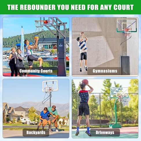 KingDolly 360° Swivel Track Basketball Return Attachment, Basketball Rebounder with 3 Anti-Slip Buckles, Ball Return for Basketball Hoop for Solo Practice, Shooting Training Indoor/Outdoor in Saudi Arabia