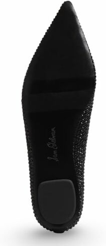 حذاء باليه مسطح كلاسيكي أنيق من Sam Edelman Nita مصنوع من الساتان الزيتوني ومقدمة مدببة سهل الارتداء in Kuwait
