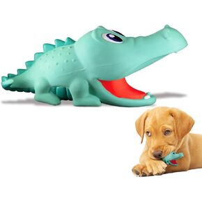 PetSport Naturflex Tiny Tots Small Alligator Latex Dog Toy | كل شيء طبيعي ناعم ، صرير ، لعبة مضغ المطاط غير سامة | آمن للعب الداخلي | 4.5 " in Kuwait