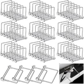 Pelopy 60 Pcs Square Trailer Pin 1/4 Inch Diameter x 2-3/4 Inch Long Safety Shaft Locking Pin Wire Trailer Hitch Pin Trailer Coupler Pin Metal Pins for Farm Lawn Garden Hitches Trailers Wagons Towing in Saudi Arabia