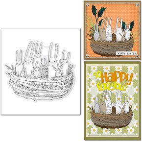 Easter Bunny Clear Stamps for Card Making, Animal Flowers Rose Rubber Stamps Spring Rabbit Transparent Silicone Stamp Seal for Easter Spring DIY Scrapbooking Photo Album Supplies in Kuwait