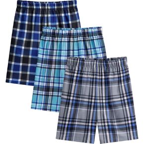 Boys Sleep Shorts - 3 Pack, Summer Pajama Shorts Set, Soft Boys' PJ Bottoms, Teen & Kids Size 5 6 7 8 10-12 14-16 in Saudi Arabia