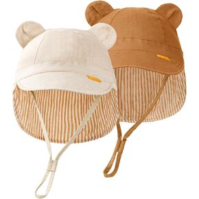 FURTALK Baby Sun Hat UPF 50+ Toddler Hat with Neck Flap, Breathable Adjustable Fit for Boys & Girls in Kuwait