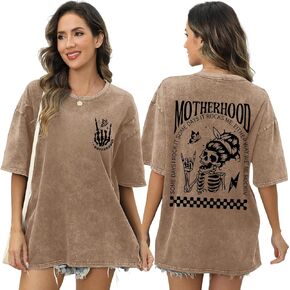 Nursing Shirts for Breastfeeding Zipper Maternity Summer Shirt for Women Motherhood Breast Feeding Friendly Tops(Coffee,2XL) in Kuwait