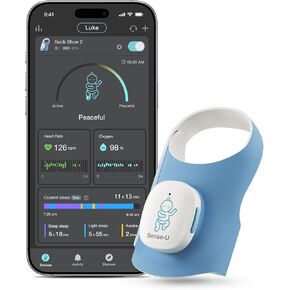 جهاز مراقبة الأطفال Sense-U Smart Sock Shoe 2 - يتتبع معدل ضربات القلب وأنماط النوم باستخدام مستشعر القدم PPG الناقل، لمدة 1-12 شهرًا in Kuwait