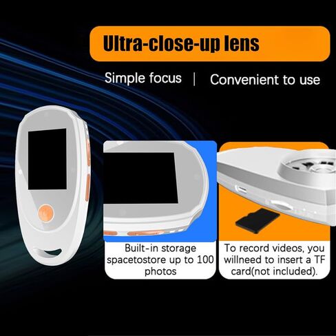 Handheld Digital Microscope Suitable for Adults Featuring 2Inch Color Screen 500x Magnification Builtin 8 LED Light USB C Rechargeable Digital Microscope White in Kuwait