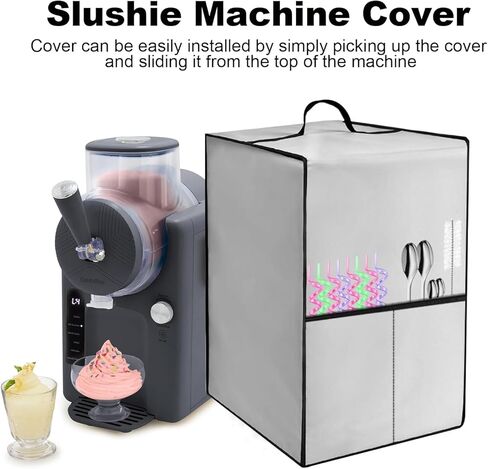 غطاء آلة Slushie لصانعة الآيس كريم GreenPan Frost، غطاء صانع المشروبات المجمدة الواقي المقاوم للماء عالي التحمل لتقديم الخدمة الناعمة، الشربات، المارجريتا، غطاء صانع المشروبات المجمدة (أسود) in Saudi Arabia