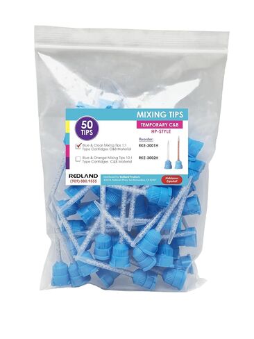 أطراف خلط الأسنان من ريدلاند لمواد الانطباع، C&B، الأسمنت 50/PK (أطراف T-Mix بنية-برتقالية 4:1) in Saudi Arabia